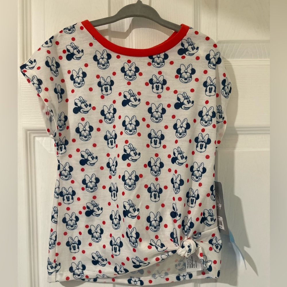 Disney Minnie Mouse Tee | 3T | NWT | Adorable Polka Dot Tie Hem